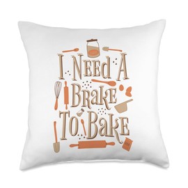 Bread Maker Baking Lover Brake To Bake, Bread Making Throw Pillow