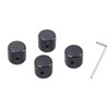 SHOWERORO 4 Pcs Black Aluminum Alloy Volume Tone Control Knobs