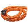 WITTKOWARE PUR Coiled Cable with Moulded Earthing Contact Plug 3G