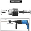 TOP-VIGOR 1.5-13mm Capacity Drill Chuck Adapter, 3/8-24UNF Thread Quick Change