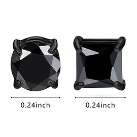 NEWITIN 2 Pairs Stainless Steel Magnetic Stud Earrings for Men Magnetic Earrings Men Clip on Earrings Non Piercing Earrings Unisex CZ Magnetic Earrings Diamond Earrings for Women Men