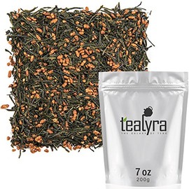 Tealyra - Gen Mai Cha Supreme - Japanese Loose Leaf Tea - Genmaicha Green Tea with Rice - Caffeine Level Low - 200g