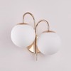 Double Sconce Simple Modern Dual Headed Glass Metal Energy Saving