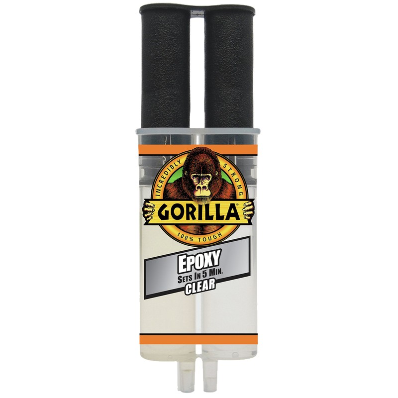 Gorilla 2 Part Epoxy, 5 Minute Set, .85 ounce Syringe,