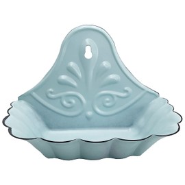 First of a Kind Enamel Metal Soap Dish, Vintage Bar Soap Tray for Bath or Kitchen - Metal Soap Holder for Bathroom, Farmhouse Decor - Soap Dish for Bar Soap - Distressed Soap Holder (Blue)