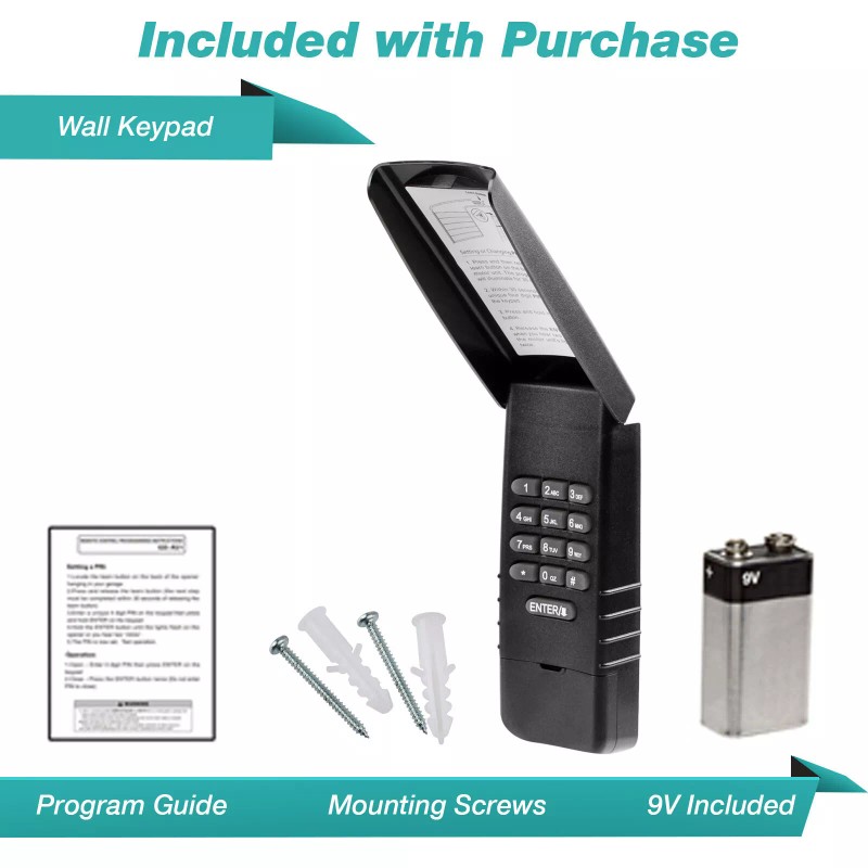 For LiftMaster 877 Wireless Garage Door Keyless Entry Keypad Yellow