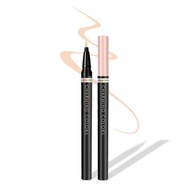 Music Flower Eyeliner Pen,Colored Matte Liquid Eyeliner Waterproof Smudge Resistant with Precise Tip (Nude)