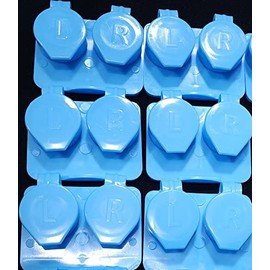 London Health Products USA Made Contact Lens Storage Pods - Case - Flip Lids (Blue, 6)