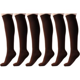 Tarusky Compression Socks For Women and Men - Best for Sports, Running, Athletic, Medical, Varicose Veins, Travel, Nurses, Pregnancy, Yoga, Gym. (Brown, "Large/X-Large")