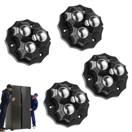 4 Pack Castor Wheels, Heavy-Duty Furniture Wheels, Castors 360° Rotatable, No Punching Required, Furniture Moving Wheel Set Of 4 With 150Kg Load Capacity, For Moving, Tables, Sofas, Cabinets