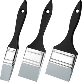 3 Pcs Silicone Paint Brushes Set Color Shapers Flat Flexible for Resin Painting Acrylic Nail Art Water Based Reusable Detailing Tools(1 Inch, 2 Inch, 3 Inch)