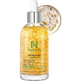 CORÉANA Ample:N 24K Gold Shot Serum - Suero Antienvejecimiento Con Oro De 24 Quilates - Borra Arrugas Y Líneas Finas Con Colágeno Y Péptidos - Unifica El Tono De La Piel Para Pieles Opacas Y Flácidas