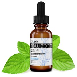 Tricho Labs: Suero de crecimiento del cabello Folliboost – Fórmula natural con biotina, AnaGain, Baicapil, aceite de menta y más para cabello grueso y