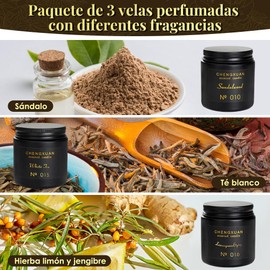 Nasjac Velas Aromaticas Velas Cera de Soja, 3 Velas Perfumadas Decorativas 2.8Oz, Aliviar el Estrés Ayudar a Dormir, Vela Relajantes Vela de Meditación, Regalo Día de la Madre, Regalo Día la Padre