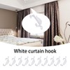 50pcs Curtain Hooks, Plastic Track Glide Hooks, White Curtain Hooks
