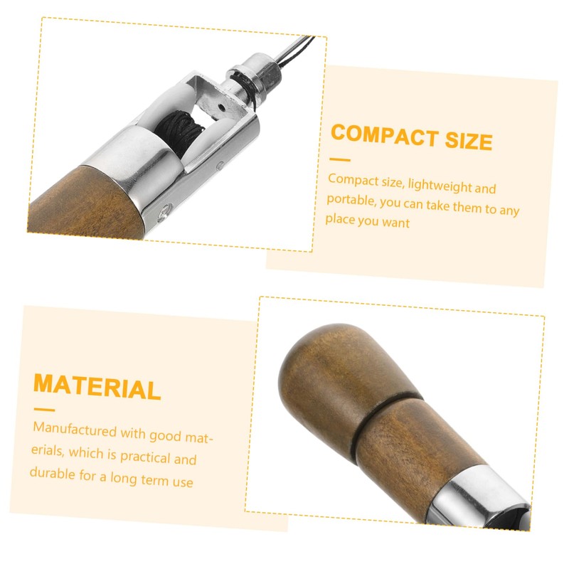 jojofuny 1 Set Leather Awl Kit Manual Leather Tools for
