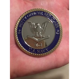 2-1/4 Inch U.S. Navy Petty Officer Third Class Challenge Coin Two Tone