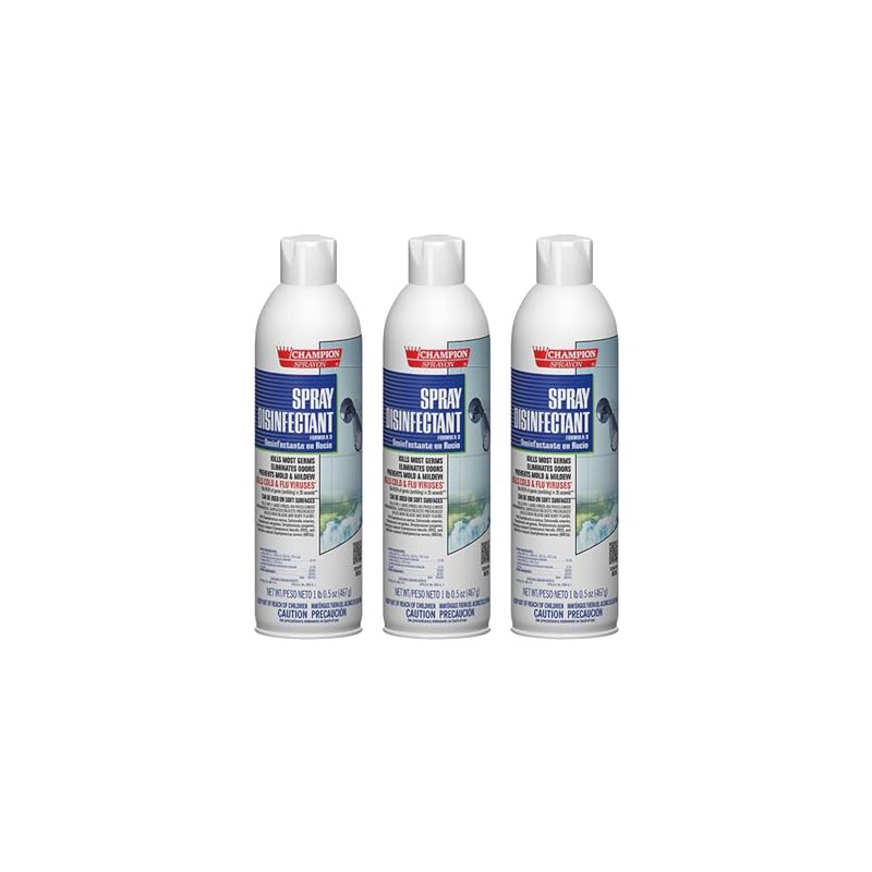 Champion Aerosol Disinfectant Original Scent. 3-16.5 oz. Net cans.