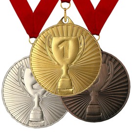 Larius Winner Medals Set of 3 - Metal Medals for Sports & Competitions Number Medals 1 2 3 Place