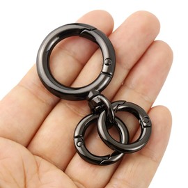 FUSSED Motorcycle Key Chain, Bicycle Key Ring, Car Keychain, Carabiner Hook, Lightweight, Long Lasting, Easy Handling, Fall Off and Lost Prevention, Simple Stylish Key Clip for Men and Women, Black