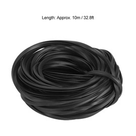 Universal Greenhouse Rubber Seal Strip, 4m/10m/18m Black Greenhouse Weather Stripping Seal Strip, Glass Sealing Rubber Cable for Greenhouse Supplies(10m)