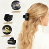 Gifts for Women Teen Girls,Small Initial Hair Clips - Black,K
