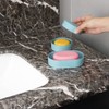 4 Pack Travel Soap Container Square and Round, Plastic Soap