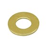 Small Parts Brass Flat Washer, Plain Finish, DIN 125, Metric,