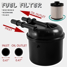 BC3Z-9N184-B Fuel Filter 6.7 Powerstroke fits for 2011-2016 Ford F-250 F-350 F-450 F-550 Super Duty 6.7L V8 Diesel Replace BC3Z9N184B FD4615