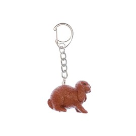 Rabbit Key Ring Chain Keychain Miniblings Easter Bunny Aries Brown