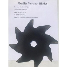 Mataway and Graden QUALITY HARDENED Carbide Tipped Verticut Blades replaces #0048 #516900 - 2mm