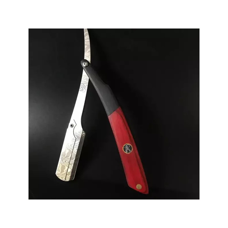 Tan Wood 탠 우드 핸들 블레이드 면도기 전문 이발사 눈썹