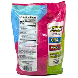 Sour Punch Chews Sour Chewy Candy Individually Wrapped Bulk Taffy – Sour Punch Green Apple, Strawberry, and Blue Raspberry Candy Chews (25 Ounce Bag)