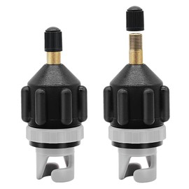 2Pack SUP Pump Adaptor, Universal Inflatable Boat SUP Pump Converter Air Valve Adapter Pumping Head Connector for Stand Up Paddle Board/Dinghy/Paddling Pool/Kayak/Inflator Bed/Rowing Boat (Black)