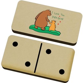 Azeeda 'I Love You Papa Bear' Domino Set & Box (DM00042580)