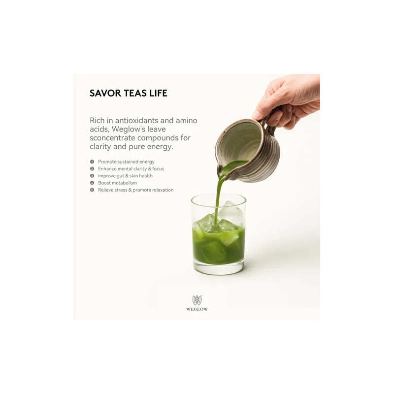 Weglow Matcha Power Orgánico De Grado Ceremonial En Polvo 30