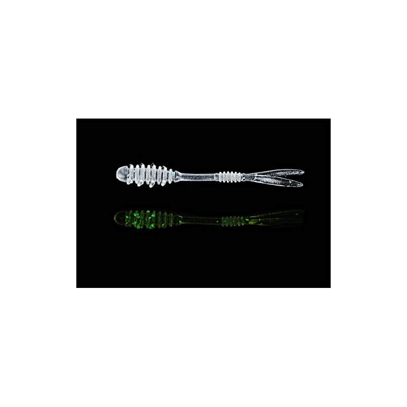 JACKALL 1.5" Clear Glow Crush Worm