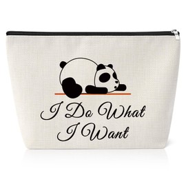 Panda Themed Gifts Makeup Bag Inspirational Gift for Women Panda Lover Gifts for Women Teen Girls Friend Panda Mum Gifts Christmas Birthday Gift for Boss Sister Colleague Daughter Makeup Travel Pouch