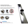 Novalinea ZA Linear Shower Drain - 32 Inch Brick Pattern