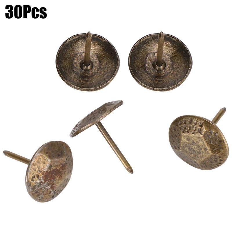 30pcs Drum Tacks Retro Decorative Nails Antique Decorative Nails Wooden