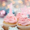 Winter Onederland Cupcake Topper Snowflakes One 1st Birthday Party Decoration
