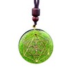 Orgone Metatron Cube Merkaba Necklace,Chakra Crystal Stone for Healing Yoga