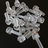 Pack of 60 Transparent Clear Plastic Acrylic Thumbscrews, slotted+knurled M5