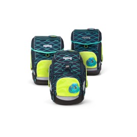 ergobag Fluo Zip Set Visibility Set Pack Cubo and Cubo Light Purchased After July 2019 Set 3-Piece, yellow, Rucksack