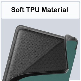 KZIOACSH Case for Kobo Libra Colour, Lightweight PU Leather + Soft TPU Cover Case [Auto Sleep Smart Function] Folio Flip Protective Stand Back Cover with Magnetic Closure for Kobo Libra Colour,Green