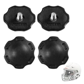 Football Helmet Thumb Screws,Replace for Riddell SpeedFlex Chinstrap Thumb Screws by FreeCat,Secure Youth Football Helmet Chin Straps to Prevent Head Injuries-Black,4 Pack