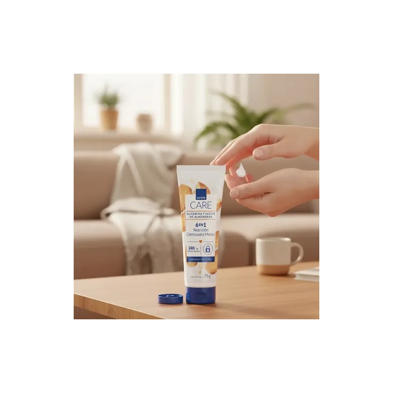 Avon Care Crema P/manos Glicerina Y Aceite De Almendras 75g