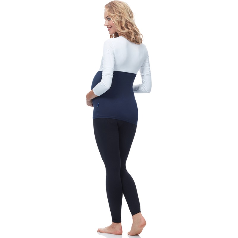 Be Mammy Maternity Belly Band 169 2 Pack (Black/Dark Blue,