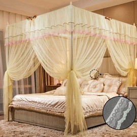 Romantic Floral Square Bed Canopy for Bedroom Mosquito Net