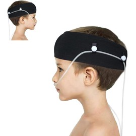 Comfortable Nasal Oxygen Cannula Ear Protector for Kids, Adjustable Oxygen Cannula Headband to Prevent Ear Soreness for Children over 5 Years Old, Children Nasal Oxygen Cannula Supplier (Black)